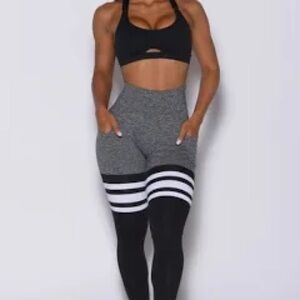 Bombshell Sportswear Charcoal and Black Leggings Womens Small